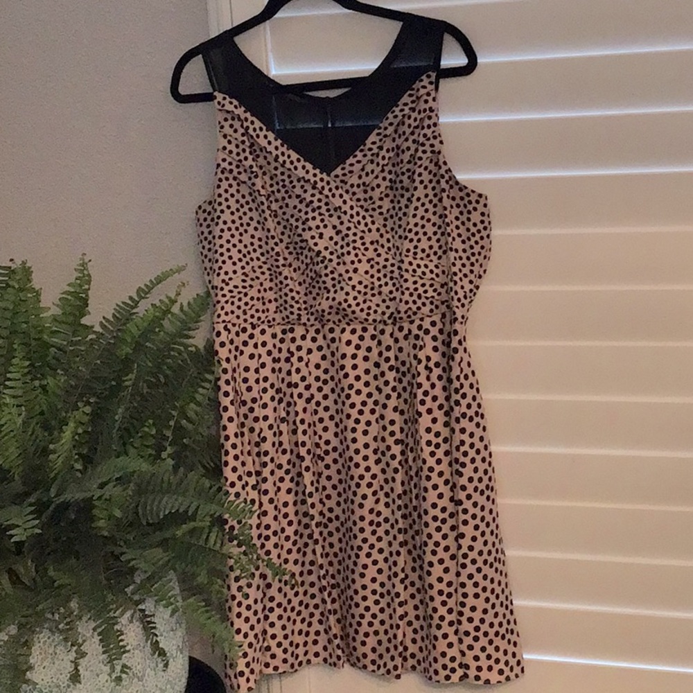 Lauren Conrad blush & black sleeveless dress. Size 16